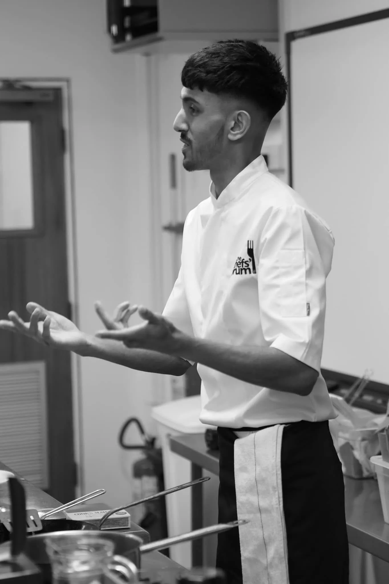 A cooking class moment.